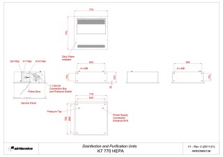 Dimensions K7 770 HEPA